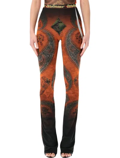 Ottolinger Paisley Mesh Pants In Multi