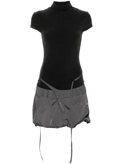 Ottolinger Panelled-design Organic-cotton Dress In Black