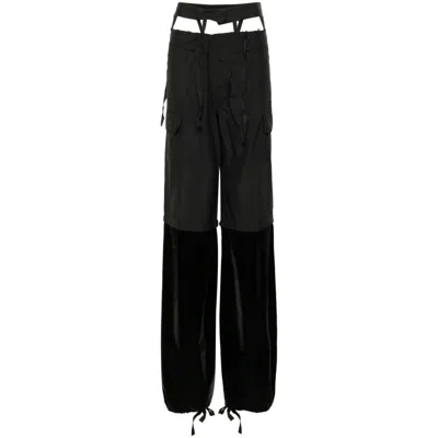 Ottolinger Raw-cut Finish Trousers In Black