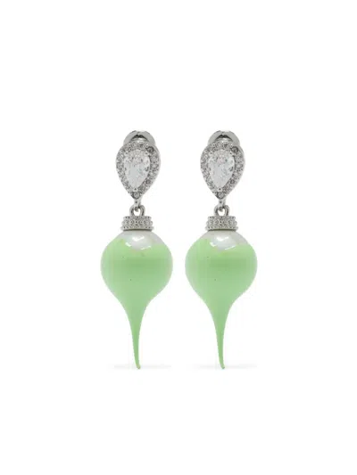 Ottolinger Pear-shaped Drop Earrings In Green
