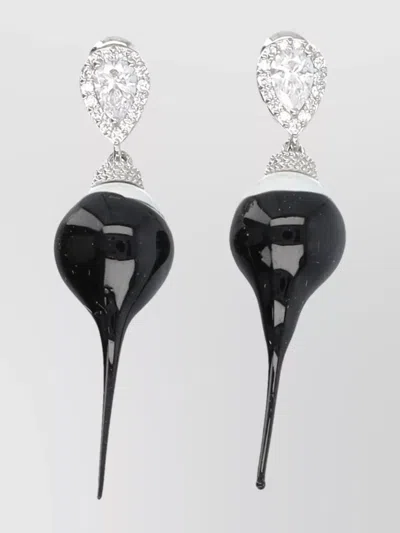 OTTOLINGER PEARL DROP EARRINGS RESIN-DIPPED PENDANTS