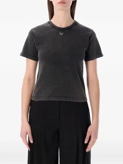 Ottolinger Pierced Fitted T-shirt In Black