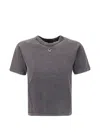Ottolinger Pierced Fitted T-shirt In Gray