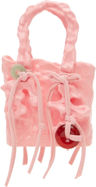 Ottolinger Pink Knotted Signature Ceramic Bag