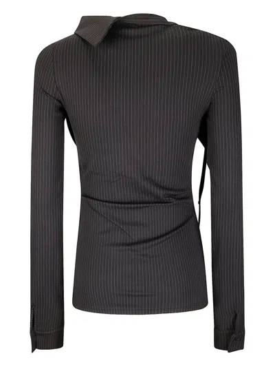 Ottolinger Pinstriped Top In Black