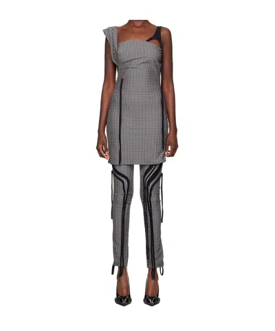 Ottolinger Plaid Mini Dress In Gray