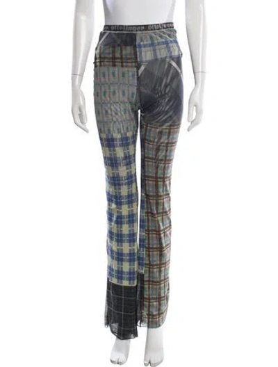 Pre-owned Ottolinger Plaid Print Sweatpants In Multi