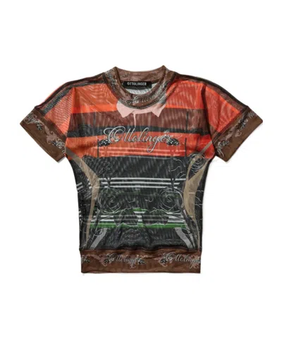 Ottolinger Women S Mesh T-shirt Polo Print