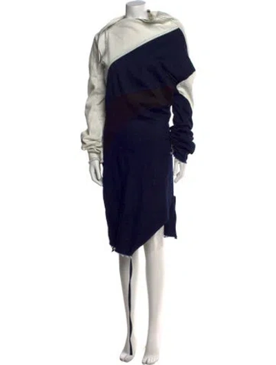 Pre-owned Ottolinger Printed Long Dress In Blue