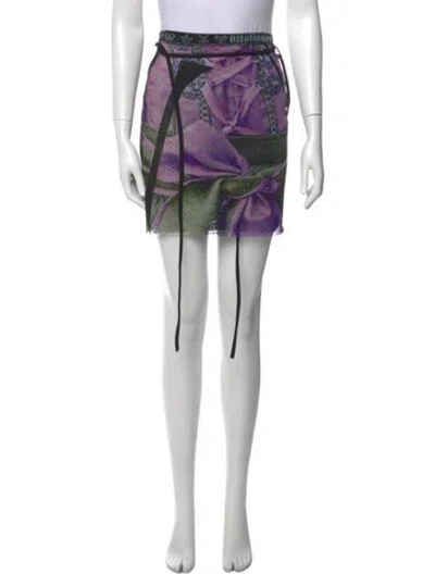 Pre-owned Ottolinger Printed Mini Skirt In Blue