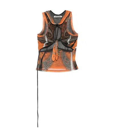Ottolinger Printed Tie-detail Top In Multi