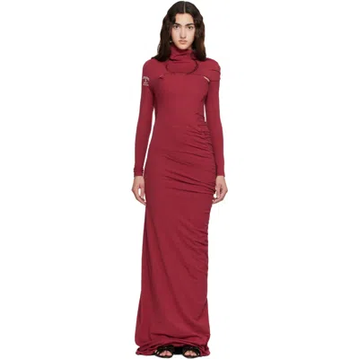 Ottolinger Red Lounge Gown Maxi Dress In Brown