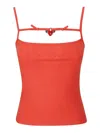 OTTOLINGER RED TANK TOP WITH SHOULDER PADS