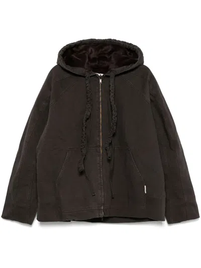 Ottolinger Reversible Denim Jacket In Brown