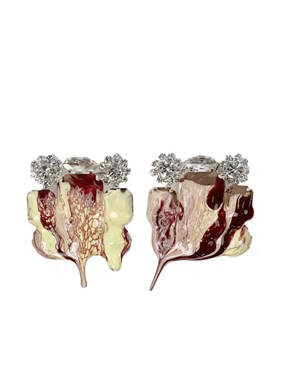 Ottolinger Rhinestone Earrings In Brown
