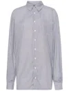 Ottolinger Rhinestone-embellished Striped Shirt In Grey