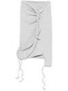 Ottolinger Ribbed Mini Skirt With Asymmetric Hem And Deconstructed Straps In Grey
