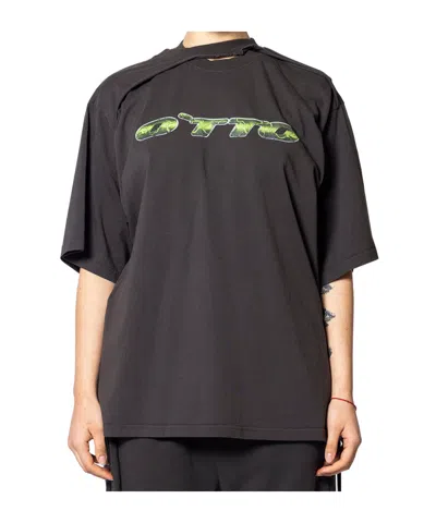 Ottolinger Round Neck Short Sleeve T-shirt In Brown