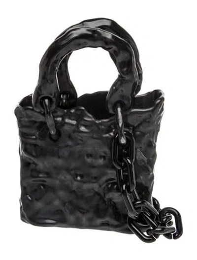 Pre-owned Ottolinger Rubber Top Handle Bag In Black