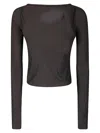Ottolinger Top Sculpted Donut Longsleeve In Brown