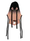 Ottolinger Self-tie Ribbed-knit Balaclava In Black