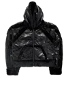 Ottolinger Shearling Fitted Multiline Jacket Black In Black