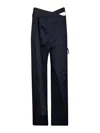 Ottolinger Pinstripe Wrap Pants With Hidden Front Closure