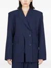 Ottolinger Signature Split Double-breasted Blazer In Blue