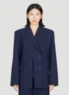 Ottolinger Signature Split Double-breasted Blazer In Blue