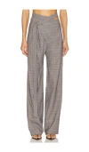 Ottolinger Signature Wrap Suit Pants In Light Grey