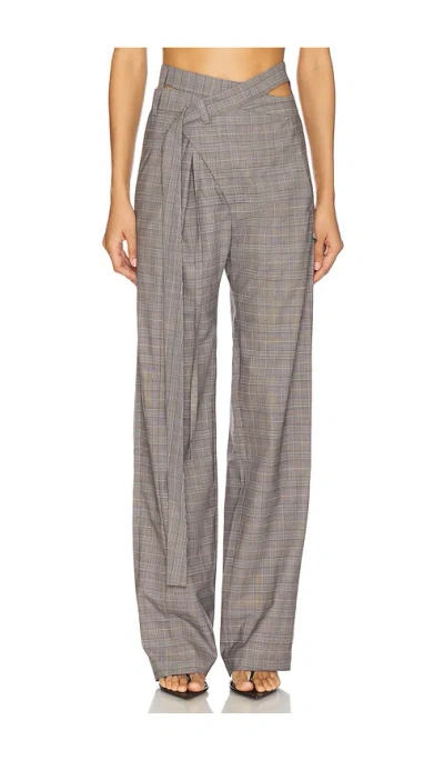 Ottolinger Signature Wrap Suit Pants In Grey