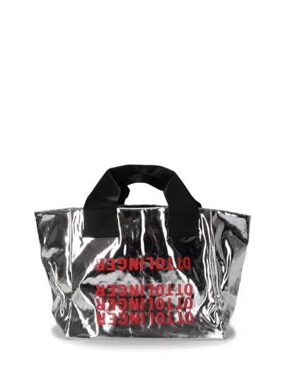 Ottolinger Silver Tote Bag In Black