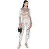 Ottolinger Silver Wrap Loop Turtleneck In Multi