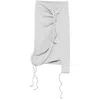 Ottolinger Ribbed Mini Skirt With Asymmetric Hem And Deconstructed Straps In Grey