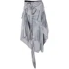 Ottolinger Distressed Midi Skirt In Grey