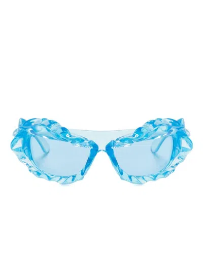 Ottolinger Geometric Frame Sunglasses In Blue
