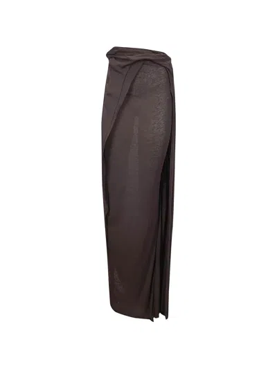 Ottolinger Slitted Wrap Skirt In Brown