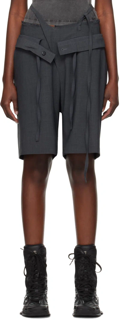 Ottolinger Ssense Exclusive Gray Shorts In Anthracite Anthra