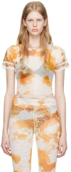 Ottolinger Ssense Exclusive Orange T-shirt In Special Print Brown