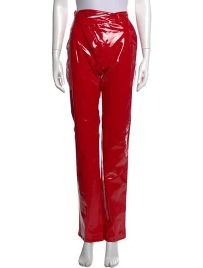 Pre-owned Ottolinger Straight Leg Pants In Red