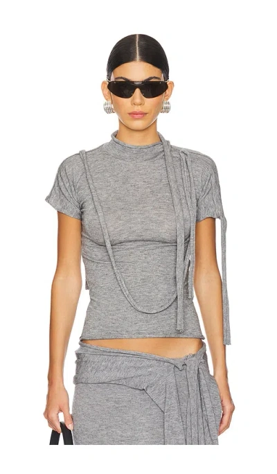 Ottolinger Strap T-shirt In 그레이