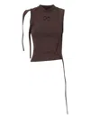 Ottolinger Strappy-detail Top In Brown