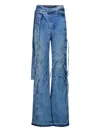 Ottolinger Strappy Signature Wrap Jeans In Blue