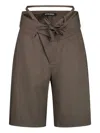 Ottolinger Stripe-pattern Shorts In Brown