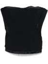 Ottolinger Pinstriped Deconstructed Corset Top In Blue