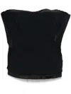 Ottolinger Pinstriped Deconstructed Corset Top In Blue