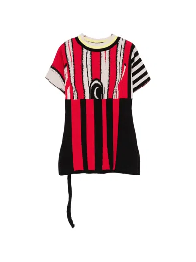 Ottolinger Striped Knit T-shirt In Multi