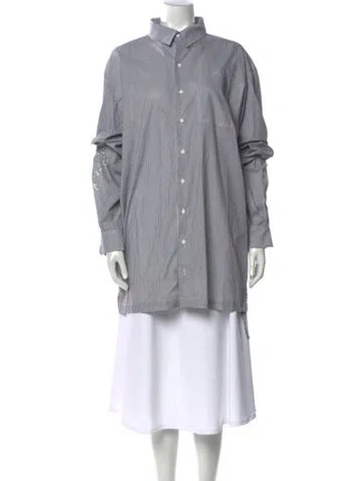 Pre-owned Ottolinger Striped Mock Neck Tunic W/ Tags In Multi