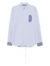 Ottolinger Striped Patch-pocket Shirt In Blue