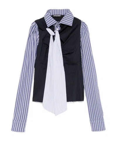 Ottolinger Deconstructed Shirt In Blue